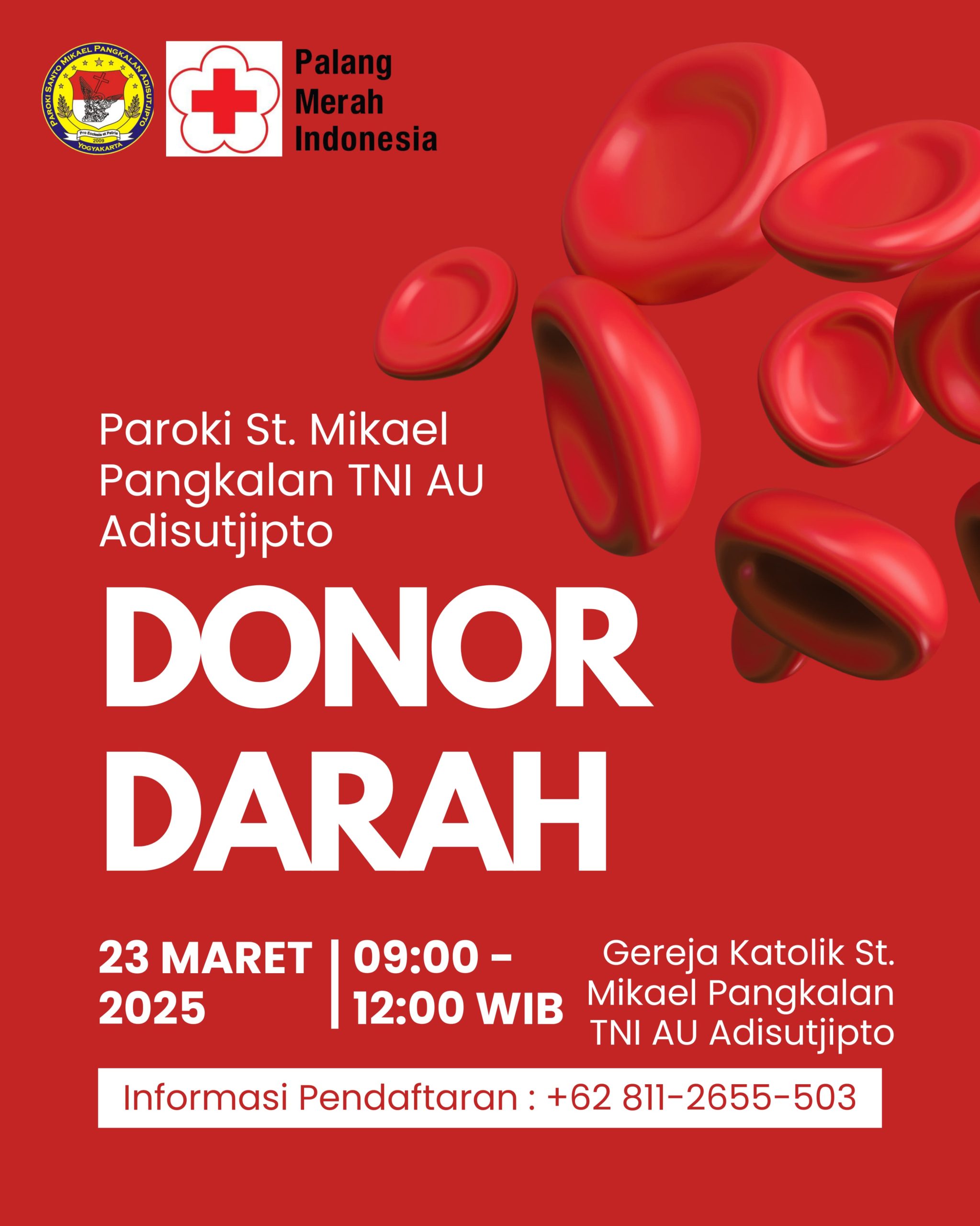 Donor Darah Paroki St. Mikael Pangkalan dalam Rangka HUT KAS
